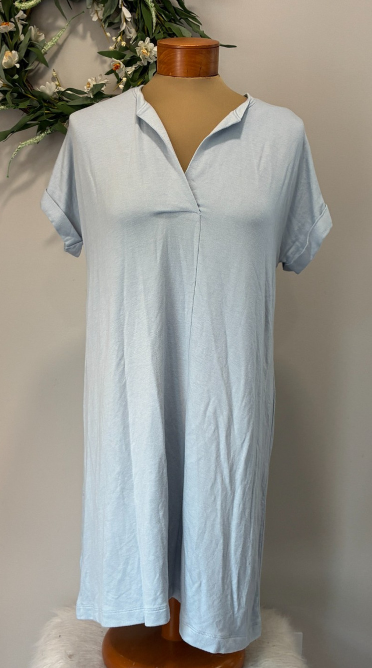 Lou & Grey Women's Blue Soft Causal Lounge Dress Beach, Size S, NWT